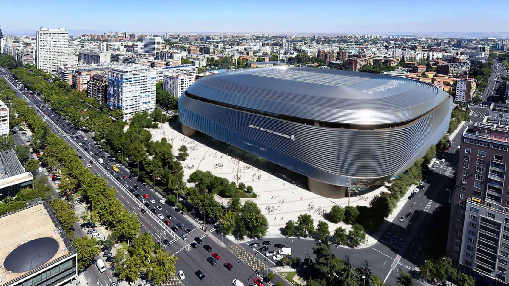 Exterior del Estadio Santiago Bernabéu